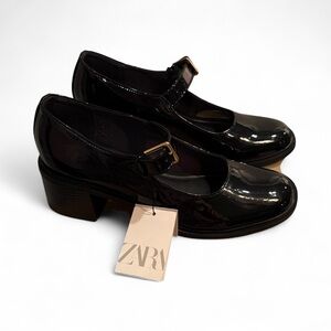 Mary Jane Shoes Chunky Heel size 10M ZARA